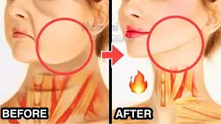 Slim Down Your Face by Massaging ◯◯ !! Japanese Face Exercises For Slim Jawline, Double Chin Removal