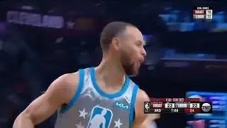 Stephen Curry stared down Trae Young while his logo 3 was still in the air 😭