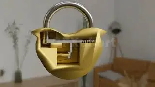 Inside of lock | Lock model 3D animation #blender #3danimation