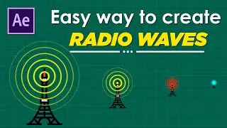 How to create Radar, Radio waves, Search, Alert animation in After effect