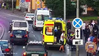Опубликовано видео уборки разлившейся техжидкости на Гагарина, где Mercedes сбил ребенка