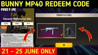 BUNNY mp40 Redeem Code | FREE FIRE REDEEM CODE | Bunny mp40 Skin Redeem Code