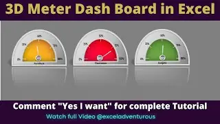 How to create 3D Dash Board in Excel ?