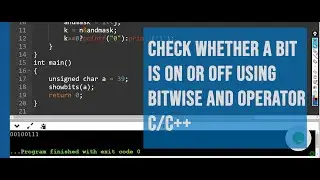 Check whether the bit is on or off using BITWISE AND operator