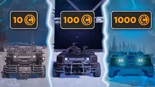 Построил крафт за 10, 100 и 1000 монет Crossout