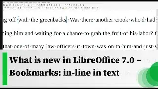 What is new in LibreOffice 7.0 – Bookmarks: in-line in text