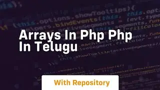 Arrays in php php in telugu