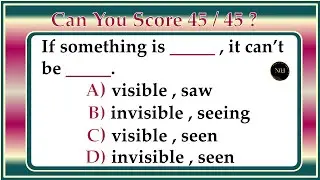 Can You Score 45 / 45 ? | English Exercise | All tenses in English | No.1 Quality English