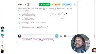 What can be used to calculate the probability of finding an electron in a particular region of space