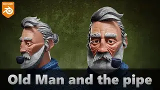 Sculpting in Blender 3.6 || 67 - Old man and the pipe