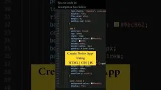 Create Notes App Using HTML | CSS | JS