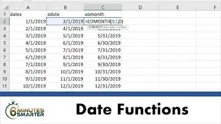 Use EDATE, EOMONTH, and NETWORKDAYS in Excel