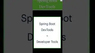 #shorts  Learn Spring Boot DevTools and boost application development productivity 🚀🚀