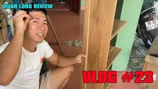 Review of cheap wooden shelves for books #vlog 23 - Xuân Long review |  Review Kệ Gỗ để sách giá rẻ