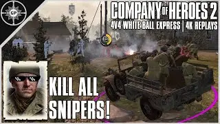 Truck's Triumph where Sherman's Fail! | 3v3 White Ball Express | 4K CoH2 Casts #28