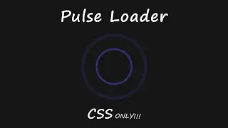 Pulse Loader HTML CSS | Loader CSS Animation