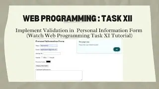 Add Form Validation to Your Personal Information Form Using JavaScript | Beginner HTML & JS Tutorial