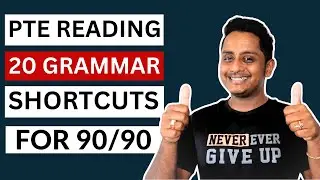 PTE Reading - 20 Grammar Shortcuts for 90/90 | Fill in the Blanks Tips and Tricks | Skills PTE