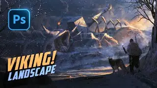 Creating a Snowy Viking Landscape in Photoshop | Photo Manipulation Speed Art