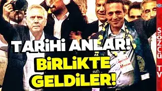 Tarihi Anlar! Ali Koç Yeniden Fenerbahçe Başkanı! Aziz Yıldırım ile Birlikte Sahaya Böyle Geldi