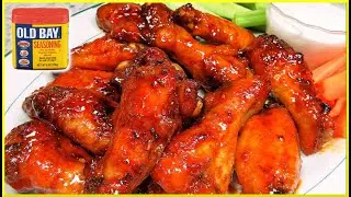 Spicy Sweet Old Bay Chicken Wings ~ It's Wing Night!