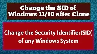 Change Security Identifier (sid) on Windows 10 | Change SID windows 10 Without Sysprep | Change SID