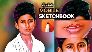 Oil painting Tutorial \\Editing in sketchbook\\4methods \\Oil painting Mobile in தமிழ்