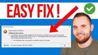 Fix The Certificate Chain Was Issued by an Authority That is Not Trusted Microsoft SQL Server Error