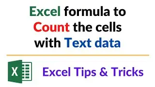 Count of cells containing Text data in Excel