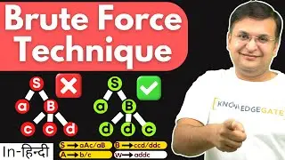 Brute Force Algorithm with Examples | Backtracking in Top Down Parsing | Compiler Design