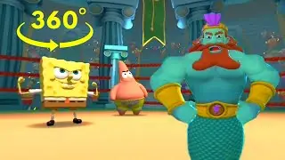 Bob Esponja y Rey Neptuno contra Ardilla Robot Gigante (360)