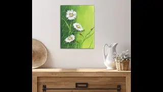 How to Paint a Simple Daisy/ Step by step/Acrylic Painting /MariArtHome