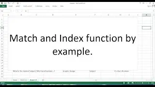 How to understand Match and Index function by example