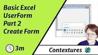 Basic Excel UserForm Part 2 - Create UserForm