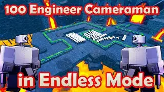 100 Engineer Cameraman in Endless Mode Roblox Toilet Tower Defense