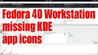 Fedora 40 Workstation how to fix missing icons in KDE apps - April 2024 - b82c6acd