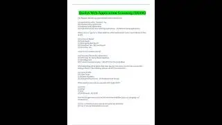 Qualys Web Application Scanning EXAM Latest Update