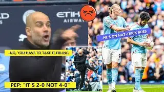 😡Angry Guardiola Yelling at Haaland For Giving Penalty to Gundogan Which He Missed vs Leeds!