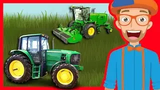 Tractors and Trucks for Children by Blippi | Educational Videos for Kindergarten