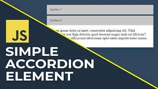 Accordion Element | JavaScript Tutorial