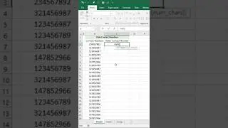 Hide middle numbers in Excel 🔥  Excel hidden tricks ✅ #excelshortcuts #exceltricks #exceltips