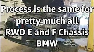 BMW Front Shock Absorber Removal- Quick and Easy. Same method for all RWD E and F Series