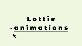 Lottie animation for logo or preloader