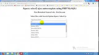 Jquery select2 ajax autocomplete example with demo in PHP | autocomplete using PHP/MySQLi