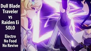Dull Blade Traveler vs Raiden Ei SOLO (Electro, No Food, No Revive) | Genshin Impact 2.1