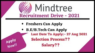 Mindtree Off Campus Drive 2021 |Hiring Freshers for Support Engineer