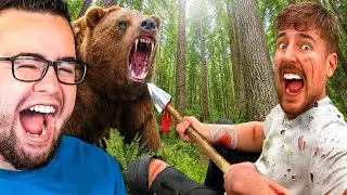Reacting to MrBeast Surviving In The Wilderness!