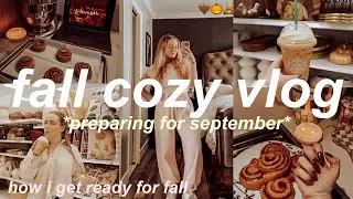 COZY PREPARING FOR FALL VLOG 🧸🍂 fall baking, prepping for september, gilmore girls, goal setting