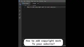 How to Add Copyright Mark (C) to Your Website | HTML Tips! | 