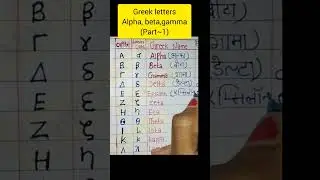 Greek letters//Alpha, beta, gamma #shorts #manigktricks